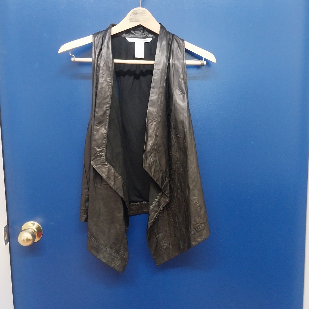 *rare* DVF lamb leather vest.